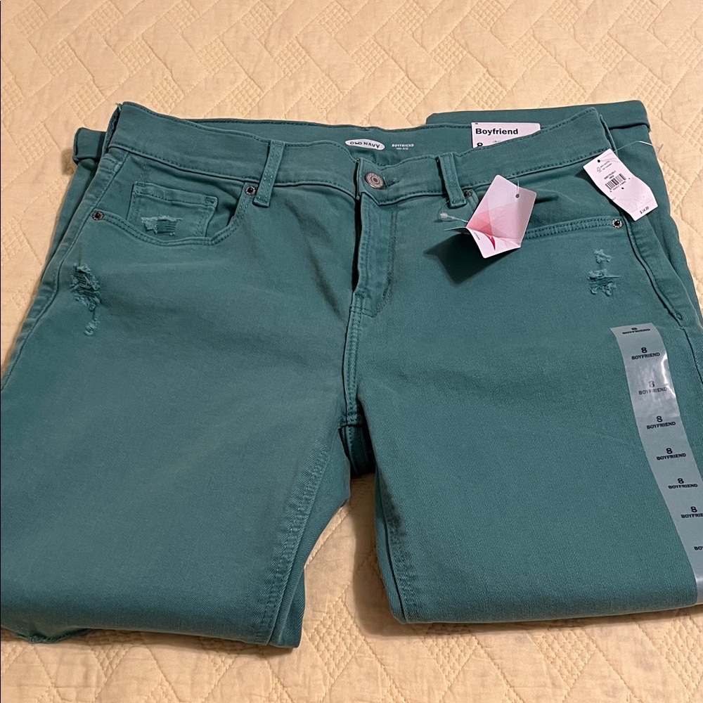 Old Navy Boyfriend Jeans in Teal